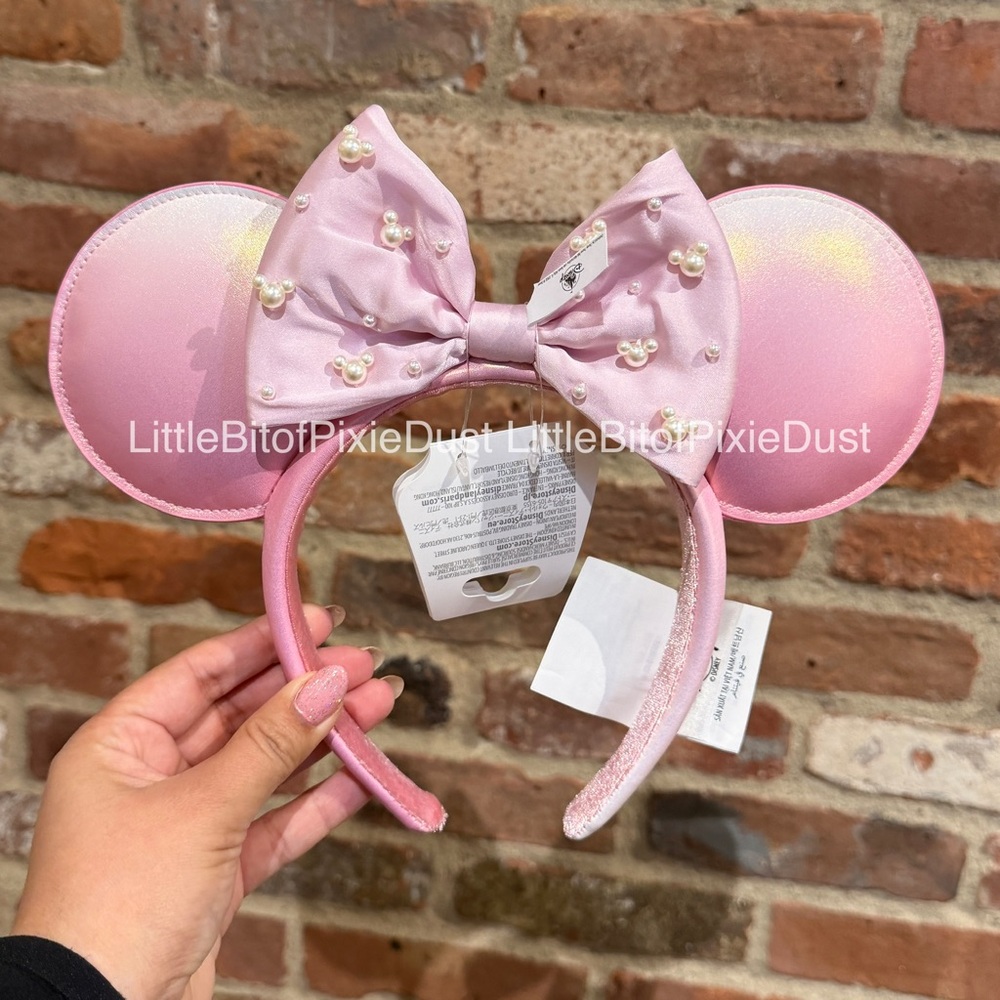 Disney Parks Pink Minnie Pearl Headband Ears